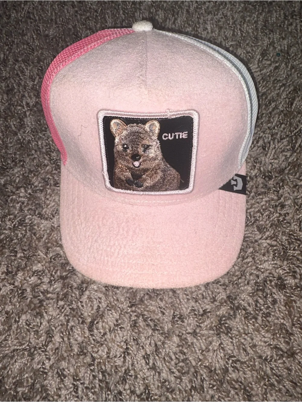 Pink 'Cutie' Pet-Themed Cap
